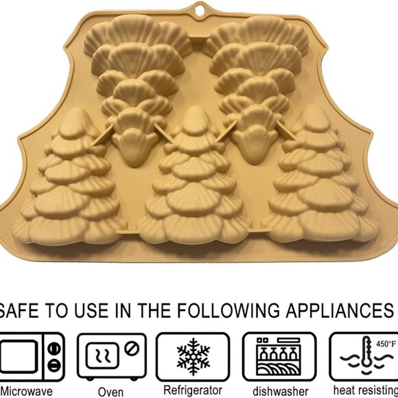 3D Christmas Tree Baking Mold cake pan silicone - Picture 2 of 4